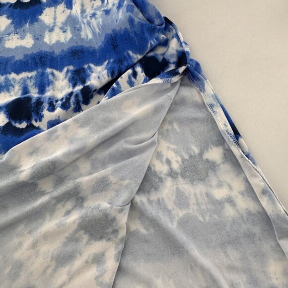 Terra & Skye Tie-Dye Maxi Skirt In Shades Of Blue & White Plus Size 14W Tie Dye - Picture 7 of 8